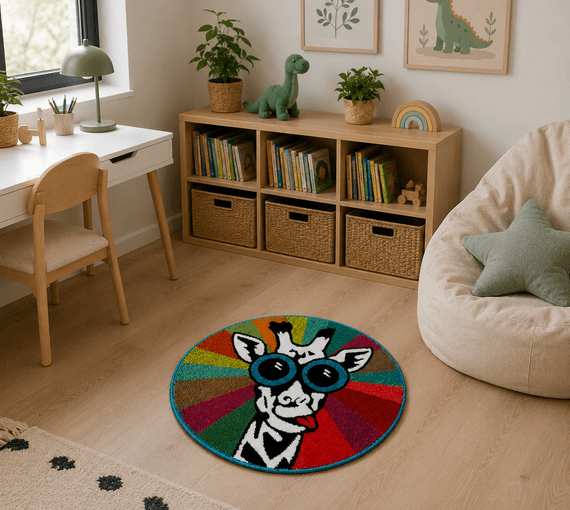 Giraffe Round Rug