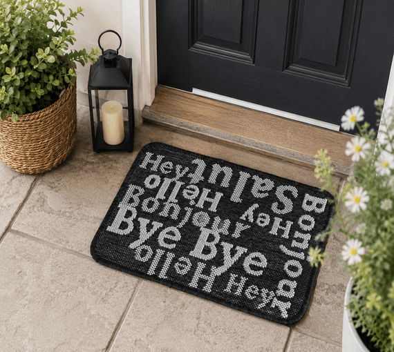 Typography Entrance Doormat 